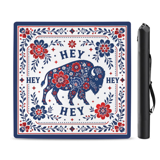 Buffalo Football Fans Mahjong Mat 33x33 - Splash Of Mahj And Color Co.