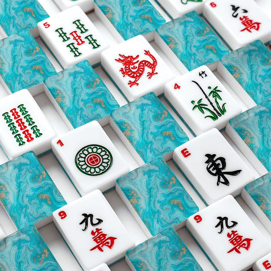 Aruba Oceanic American Mahjong Tiles And Carry Case - Splash Of Mahj And Color Co.