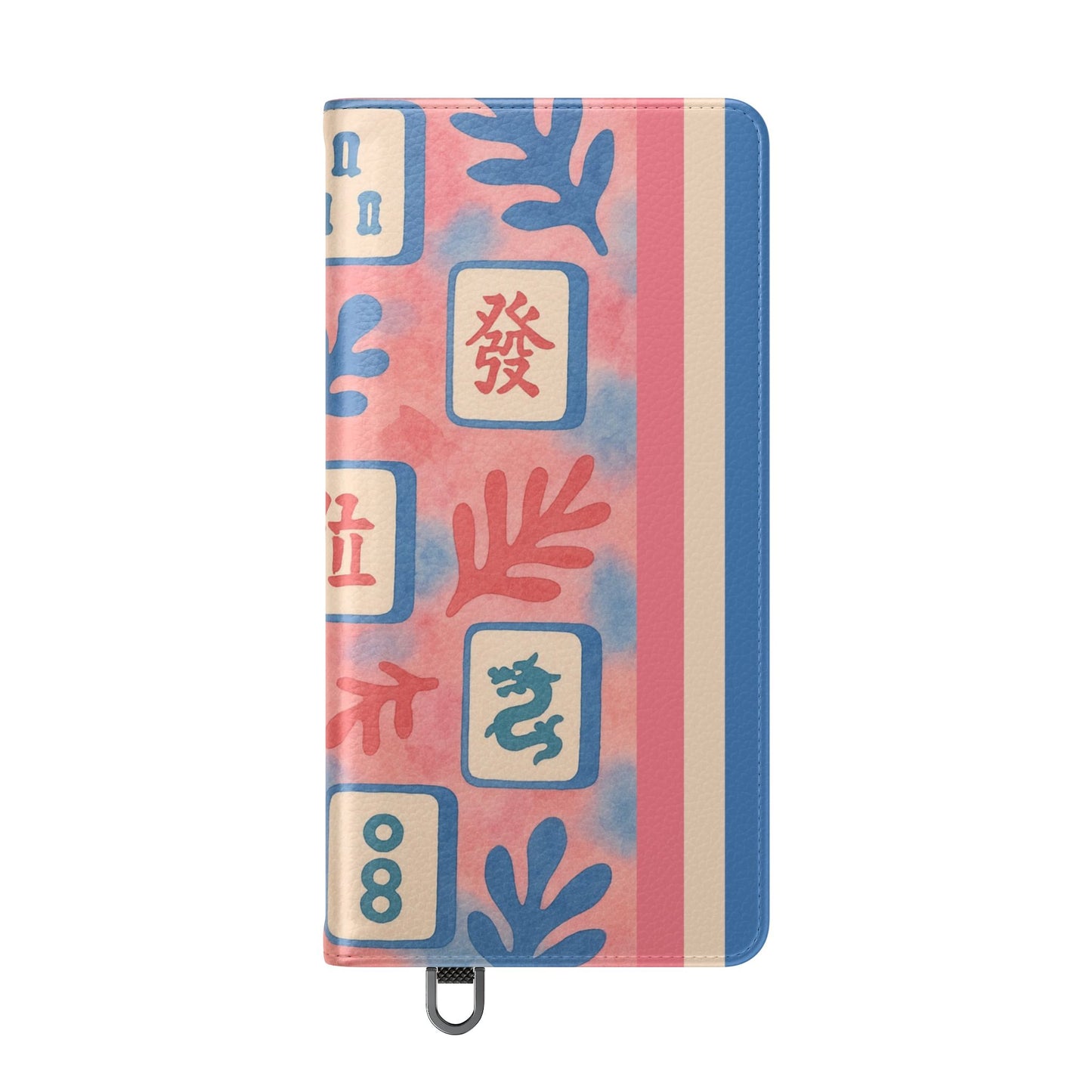 Mahjong Watercolor Artistic Flip Case for Phones, Stylish Wallet Cover, Trendy Phone Accessory, Ideal Gift for Friends, Protective Phone Sleeve
