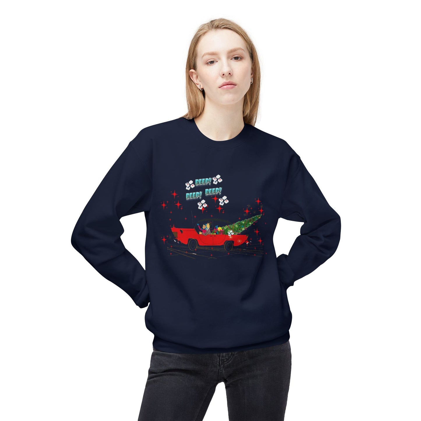 Nostalgic Mahjong Funny Vintage Designed Christmas Crewneck Sweatshirt, Cozy Christmas Sweater For Mahj Lover