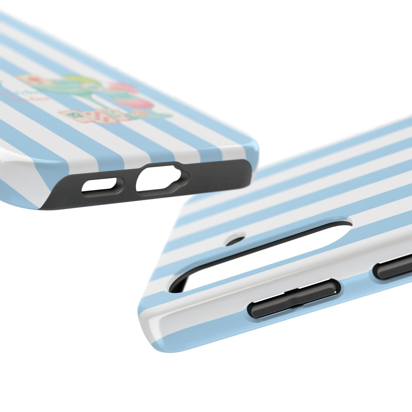Mahjong Phone Case, Funny It's Kong O' Clock Somewhere, Blue White Preppy Style