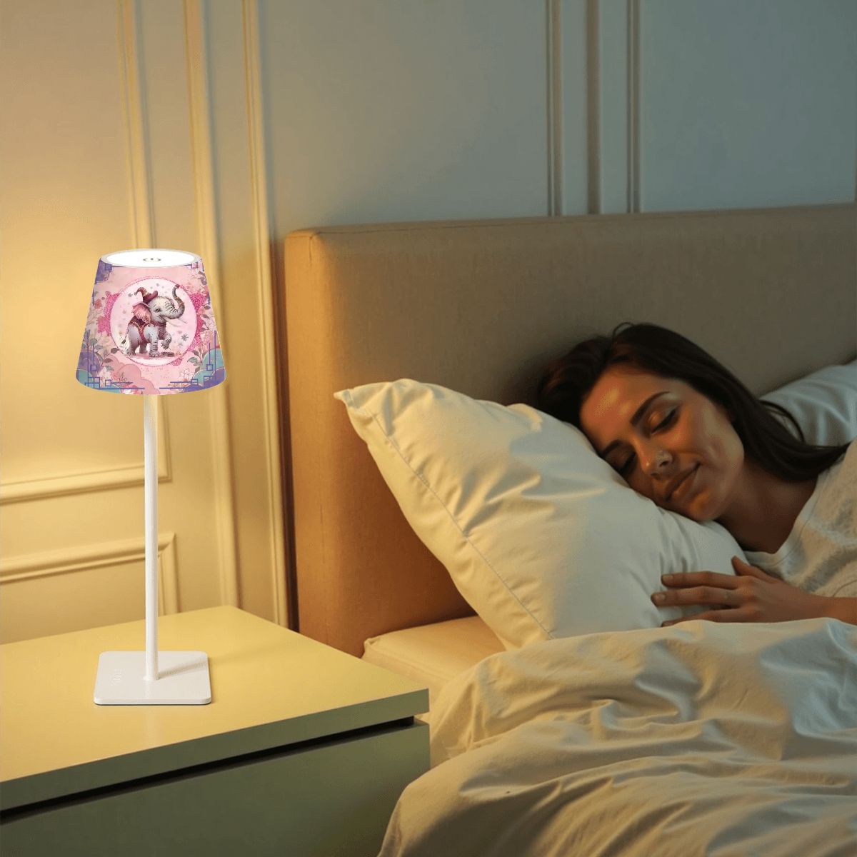 Tilley Tusk Whimsical Mahjong LED Cordless Table Lamp - Splash of Color Co.