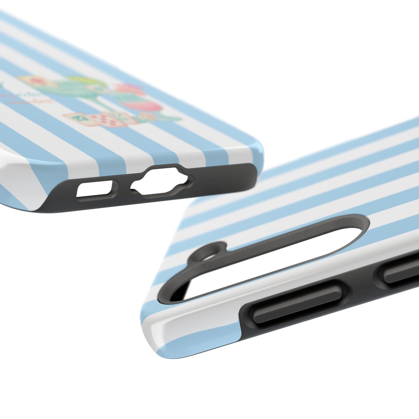 Mahjong Phone Case, Funny It's Kong O' Clock Somewhere, Blue White Preppy Style