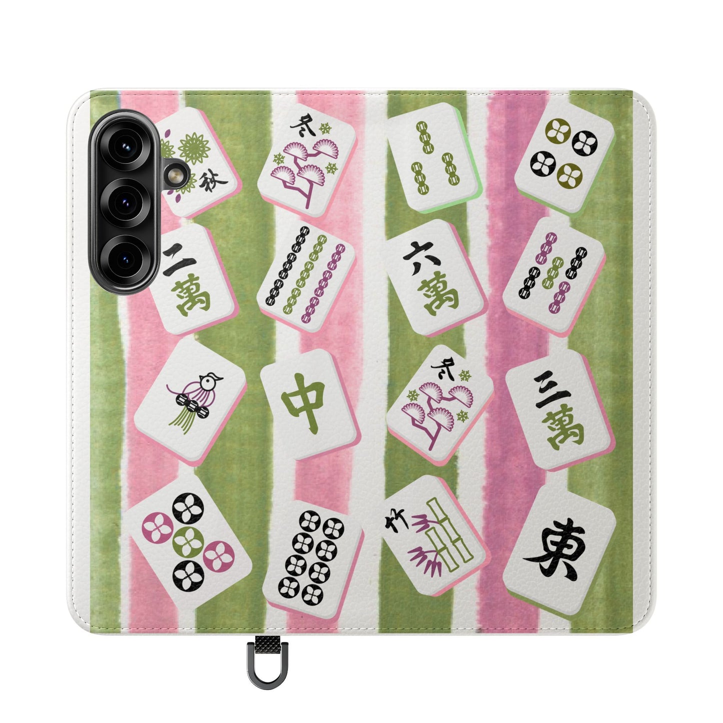 Colorful Mahjong Flip Cases for Phones, Unique Phone Cover, Gift for Gamers, Handheld Device Protection, Stylish Phone Accessory