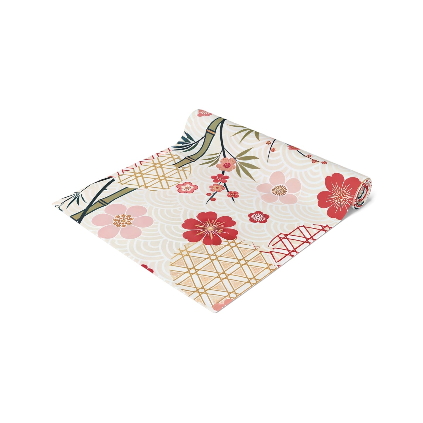 Asian Inspired Mahjong Elegant Floral Table Runner for Dining, Perfect Gatherings, Mahj Parties Weddings, Holidays, and Special Occasions
