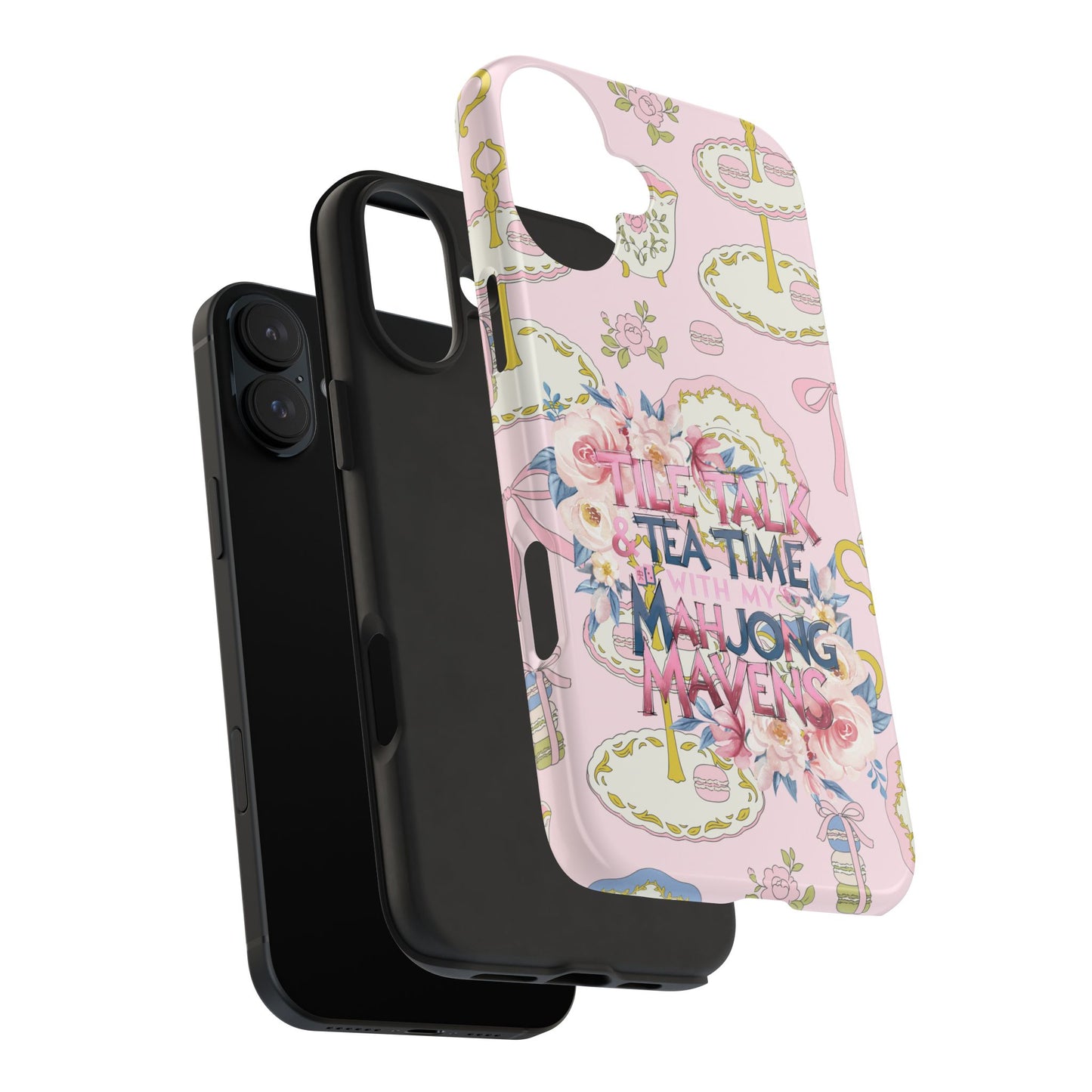 Tea Time Mahjong Phone Case - Stylish Tough Phone Case for Gamers, Tea Lovers, Unique Gift, Protection, Fun Design
