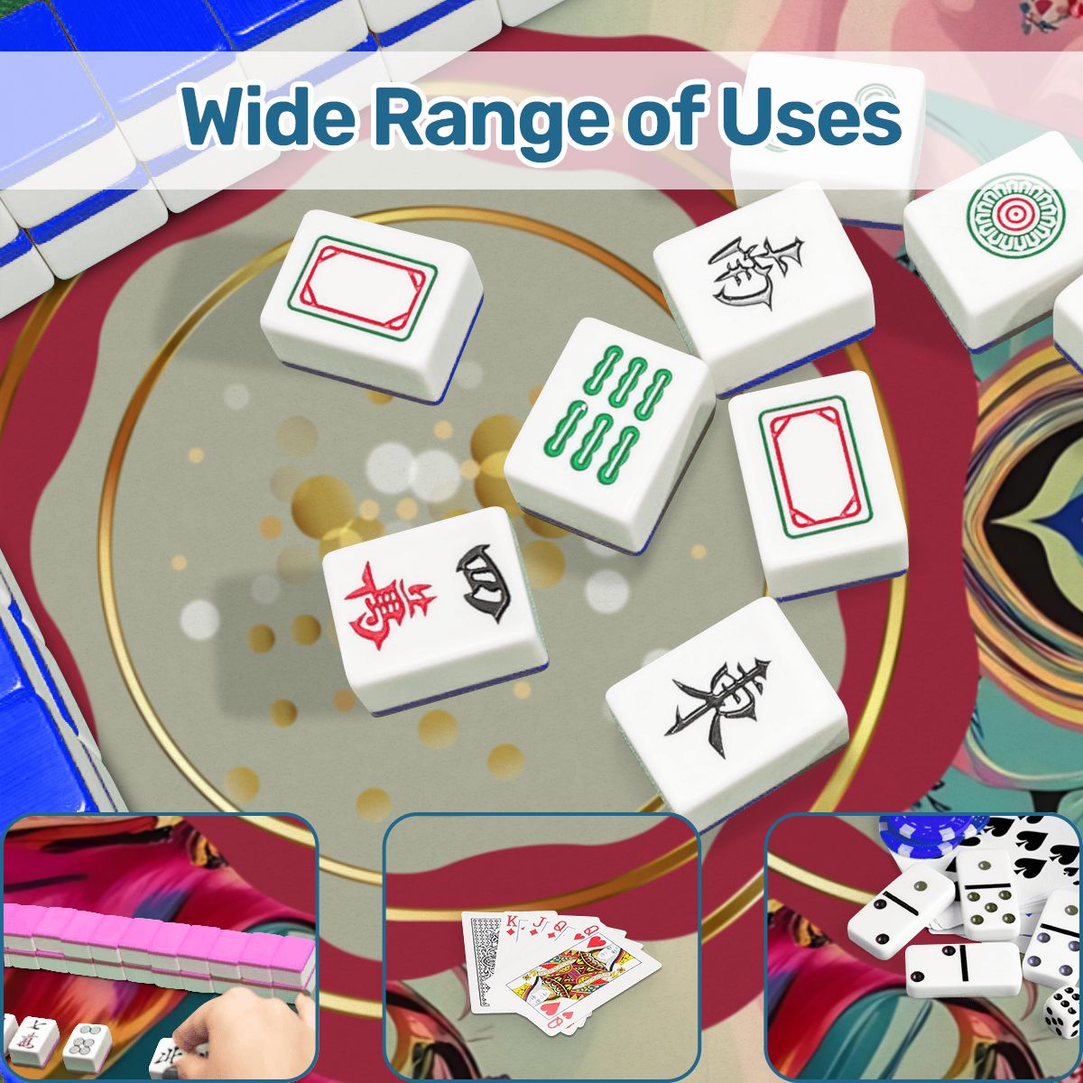 Bejeweled Boho Watercolor Round Mahjong Mat - Splash Of Mahj And Color Co.