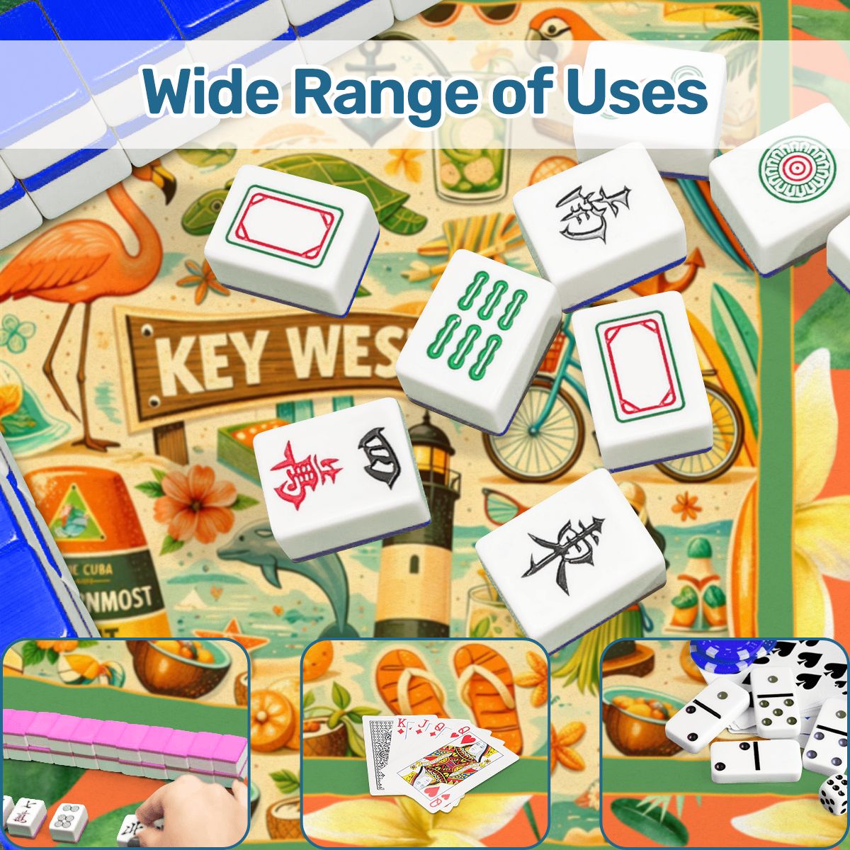 The Florida Keys Mini Travel Mahjong Mat - Splash of Color Co.