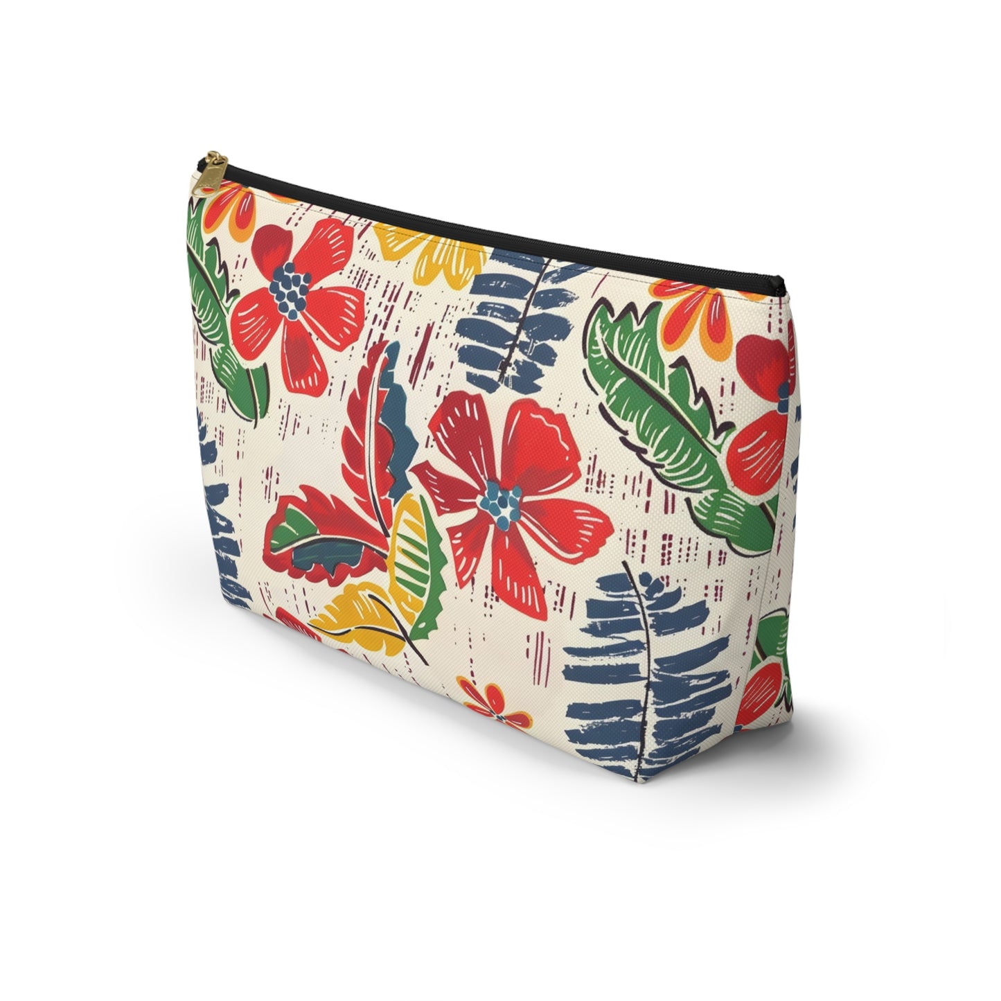 Mahjong Tile Tote Bag, Heritage Flower Tropical Preppy Accessory Pouch