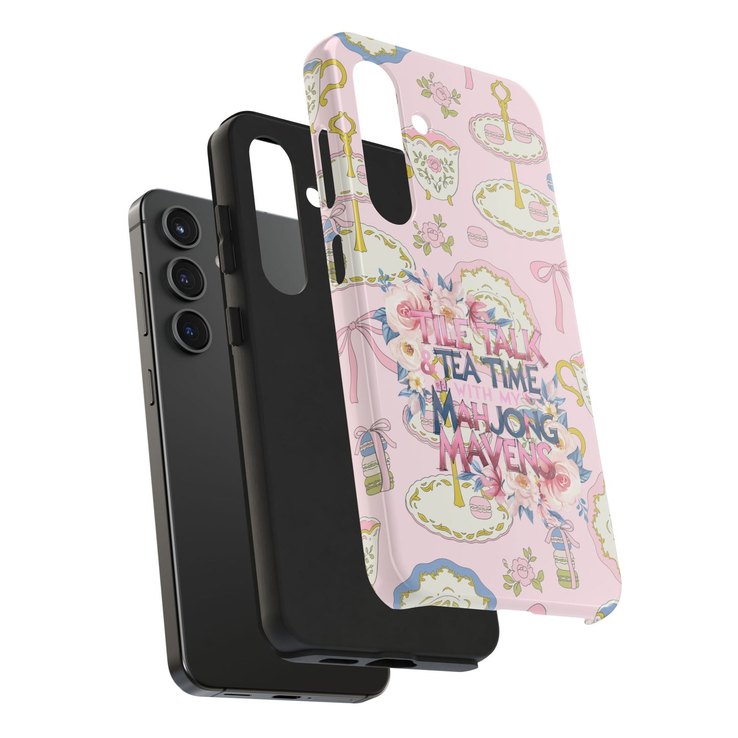 Tea Time Mahjong Phone Case - Stylish Tough Phone Case for Gamers, Tea Lovers, Unique Gift, Protection, Fun Design