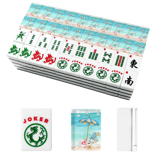 Old World Florida Nostalgic Beach American Mahjong Tiles And Carry Case - Splash of Color Co.