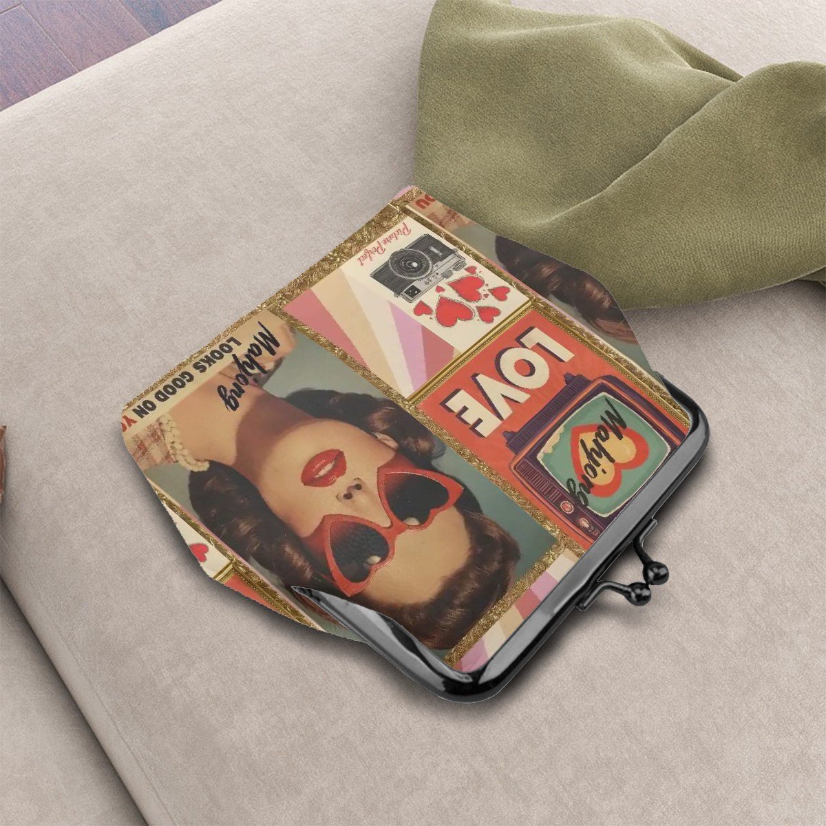 The Era Of Mahjong Looks Good On You Women's Leather Kiss Lock Coin Purse - Splash of Color Co.
