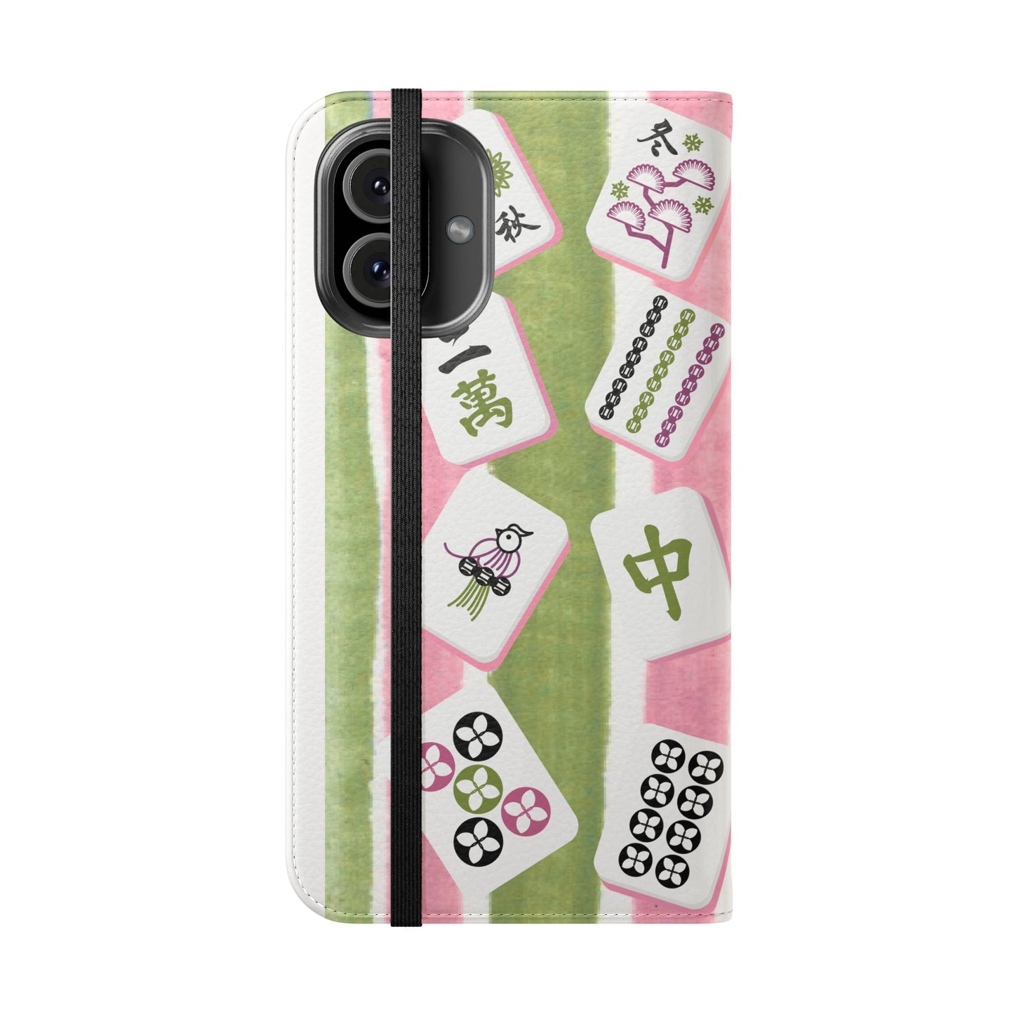 Colorful Mahjong Flip Cases for Phones, Unique Phone Cover, Gift for Gamers, Handheld Device Protection, Stylish Phone Accessory