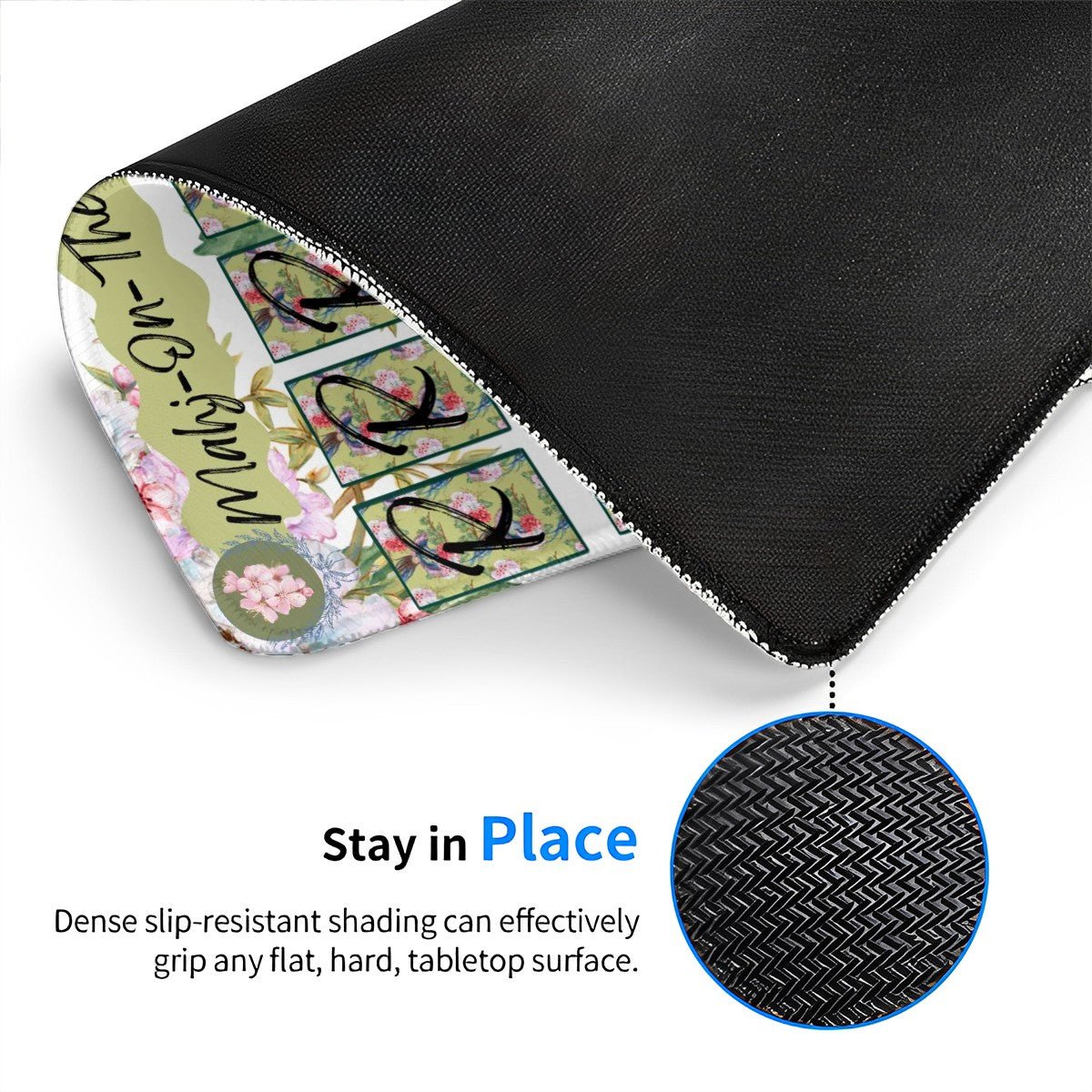 Mahj On The Run Floral Asian Chinoiserie Solo Practice Pads Roll And Go Stitched Edge (Vertical) - Splash of Color Co.