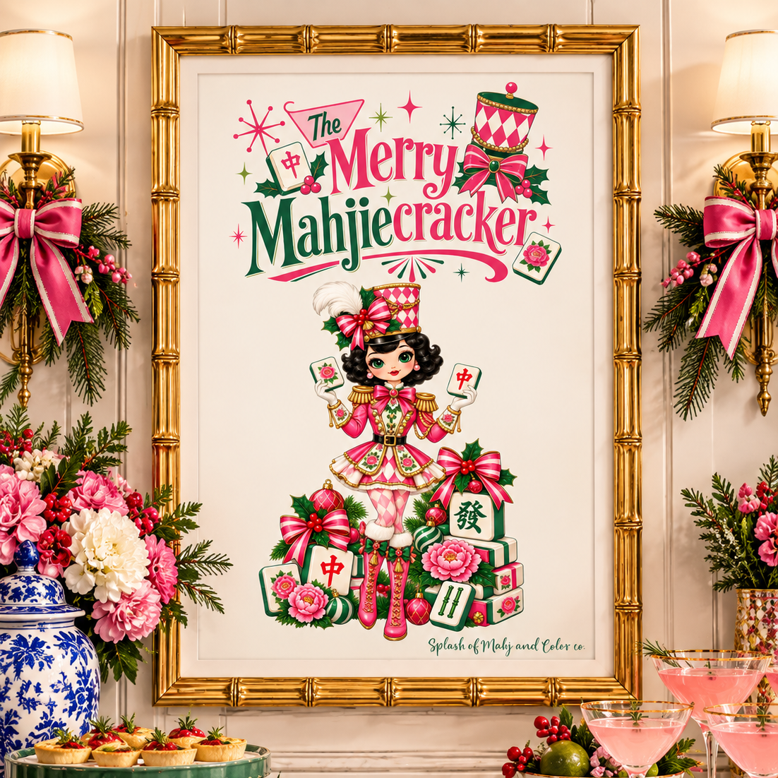 Mahjie The Mascot Merry Mahj Cracker Christmas Digital Art