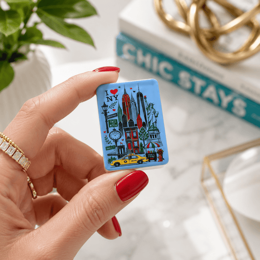 New York City American Mahjong Tiles And Carry Case - Splash Of Mahj And Color Co.