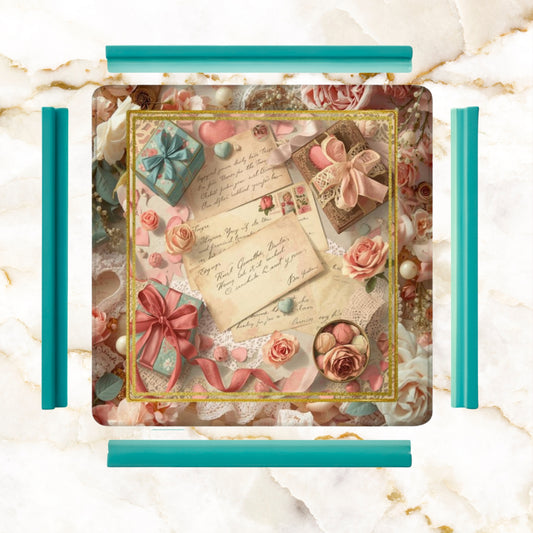 French Love Letter Victorian Mahjong Mat Lettre D'amour - Splash of Color Co.