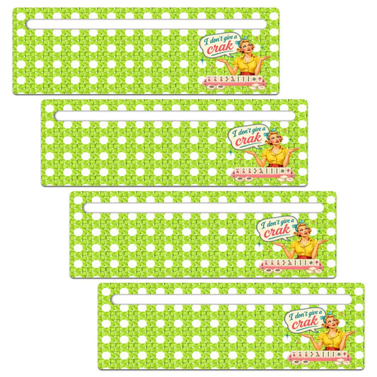 Mahjong Line Reader 4 Pack New Funny I Don't Give A Crak Green Cane Design - Splash Of Mahj And Color Co.