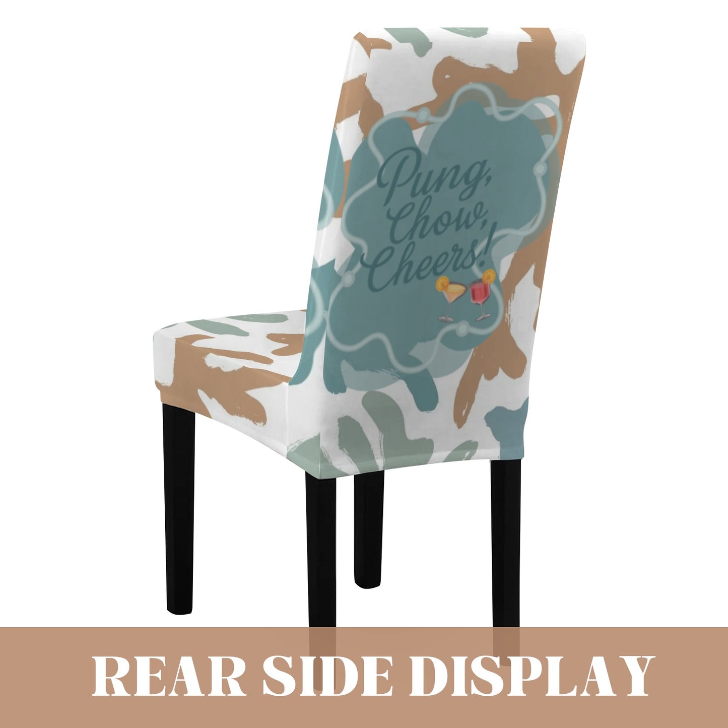 Mahjong Game Room Chair Slip Covers, Pung Chow Cheers - Splash of Color Co.