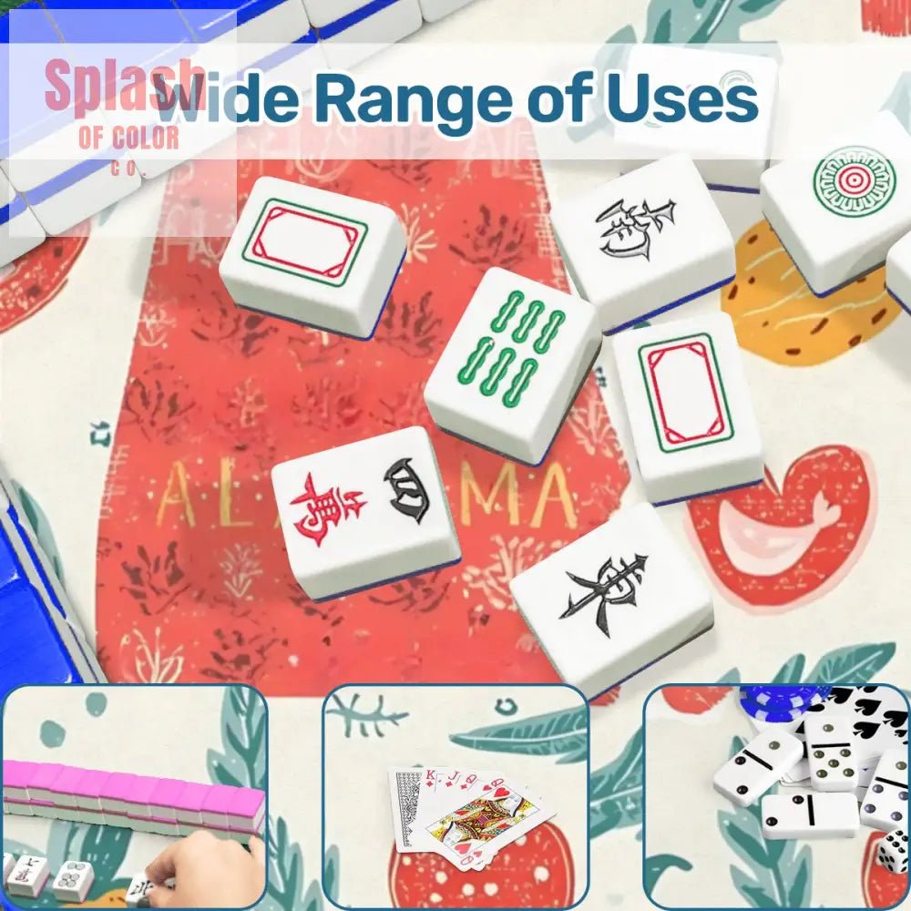 Alabama Proud Whimsical Folk Art Mahjong Mat - Splash of Color co.