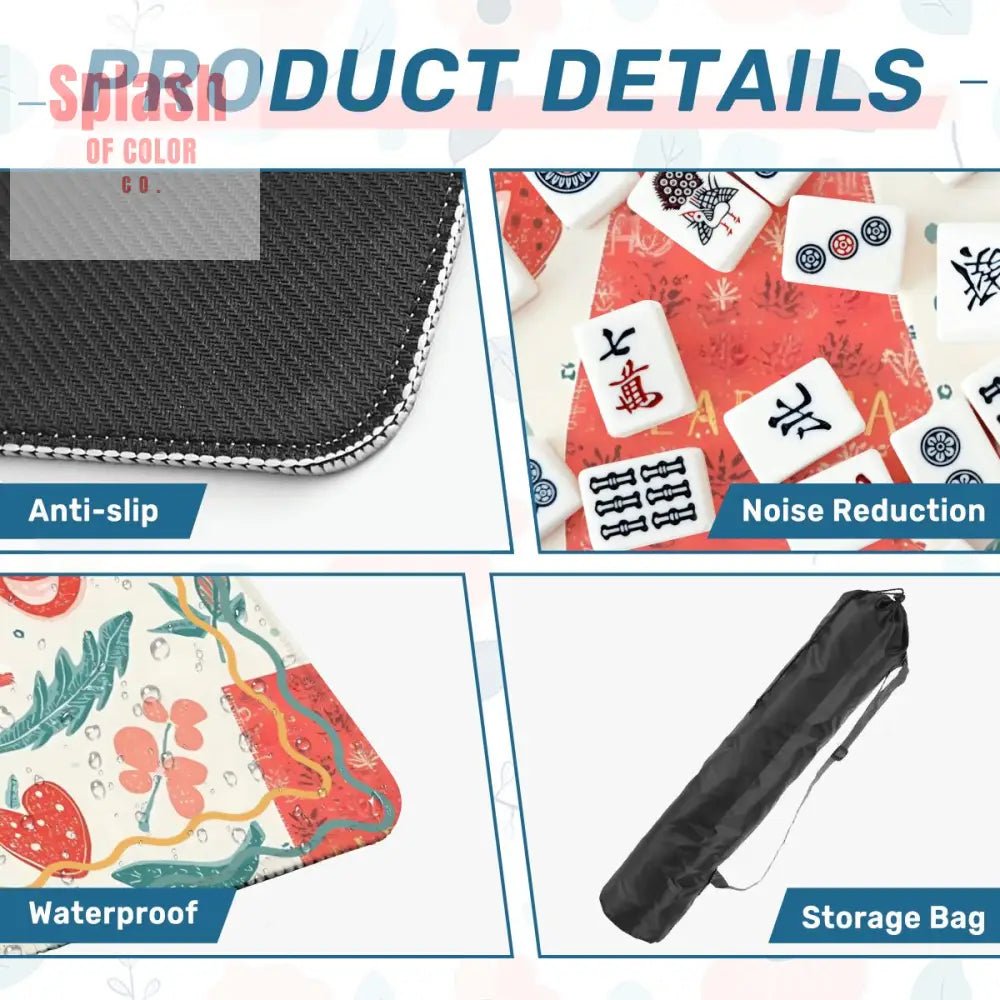 Alabama Proud Whimsical Folk Art Mahjong Mat - Splash of Color co.