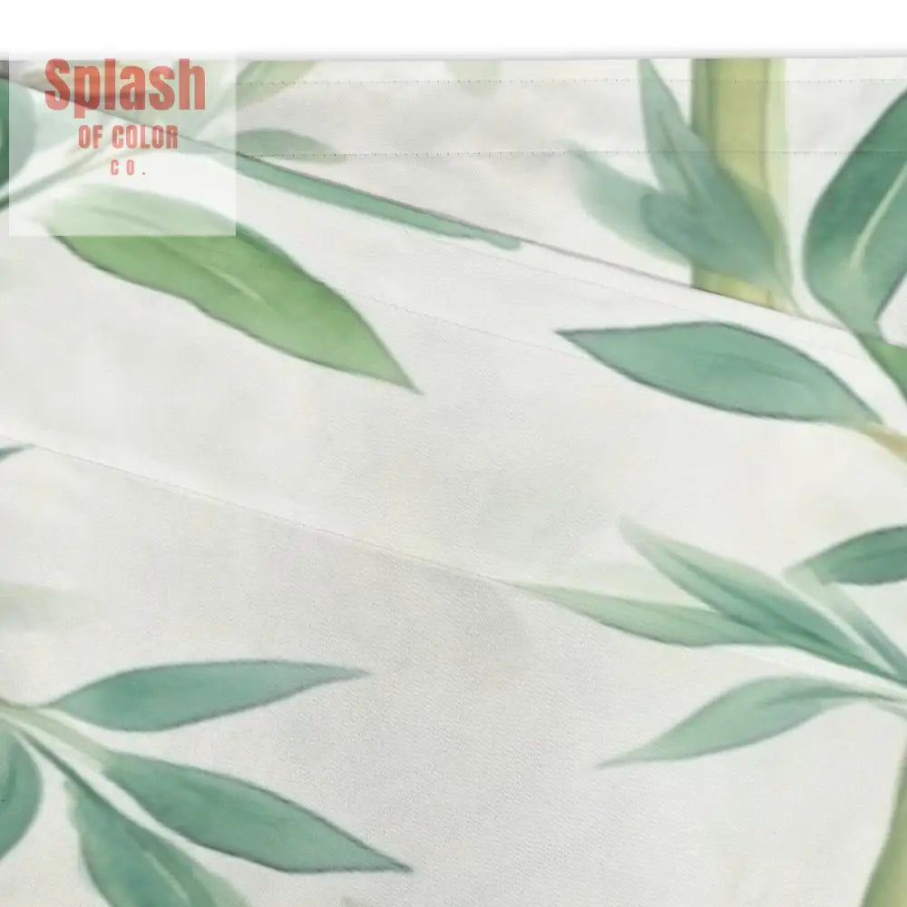 Asian Bamboo Floral Trees Zen Garden Cafe Kitchen Valance - One Size - Curtains