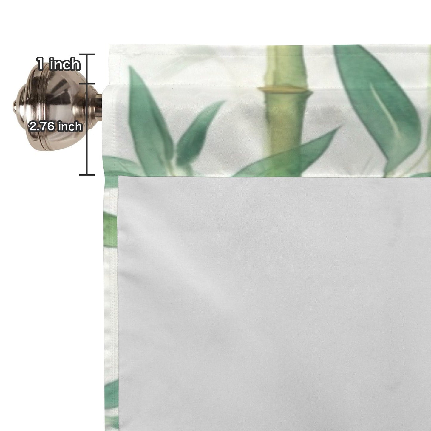 Asian Bamboo Floral Trees Zen Garden Cafe Kitchen Valance - One Size - Curtains
