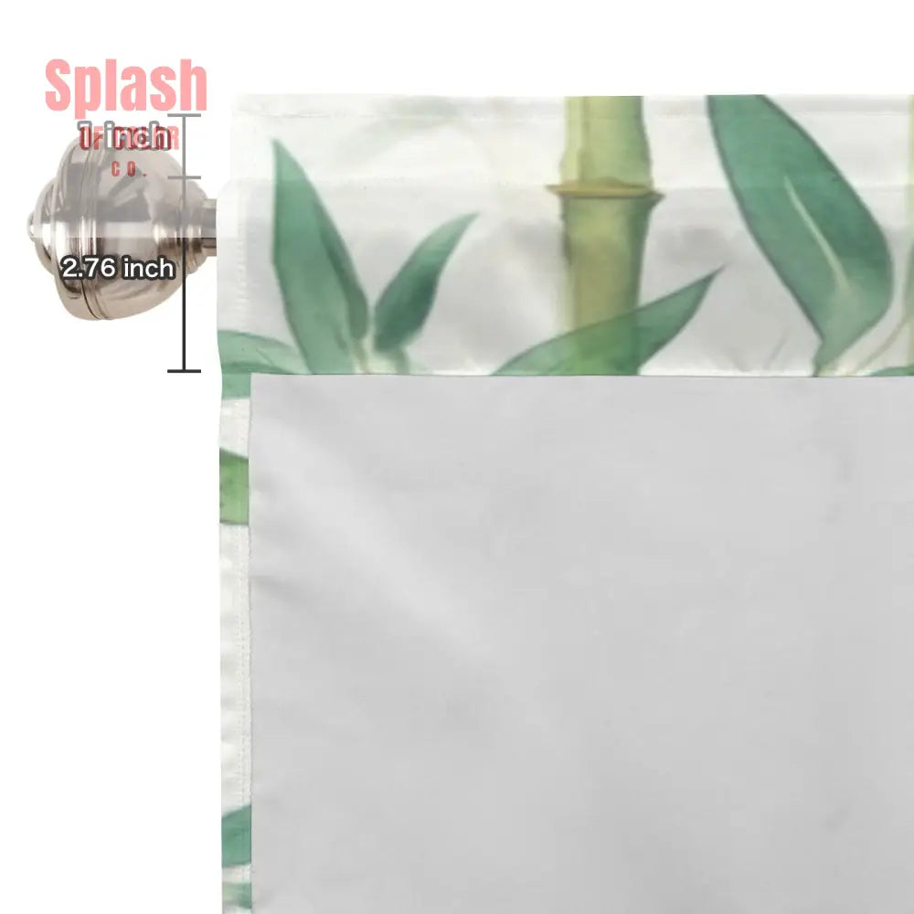 Asian Bamboo Floral Trees Zen Garden Cafe Kitchen Valance - One Size - Curtains