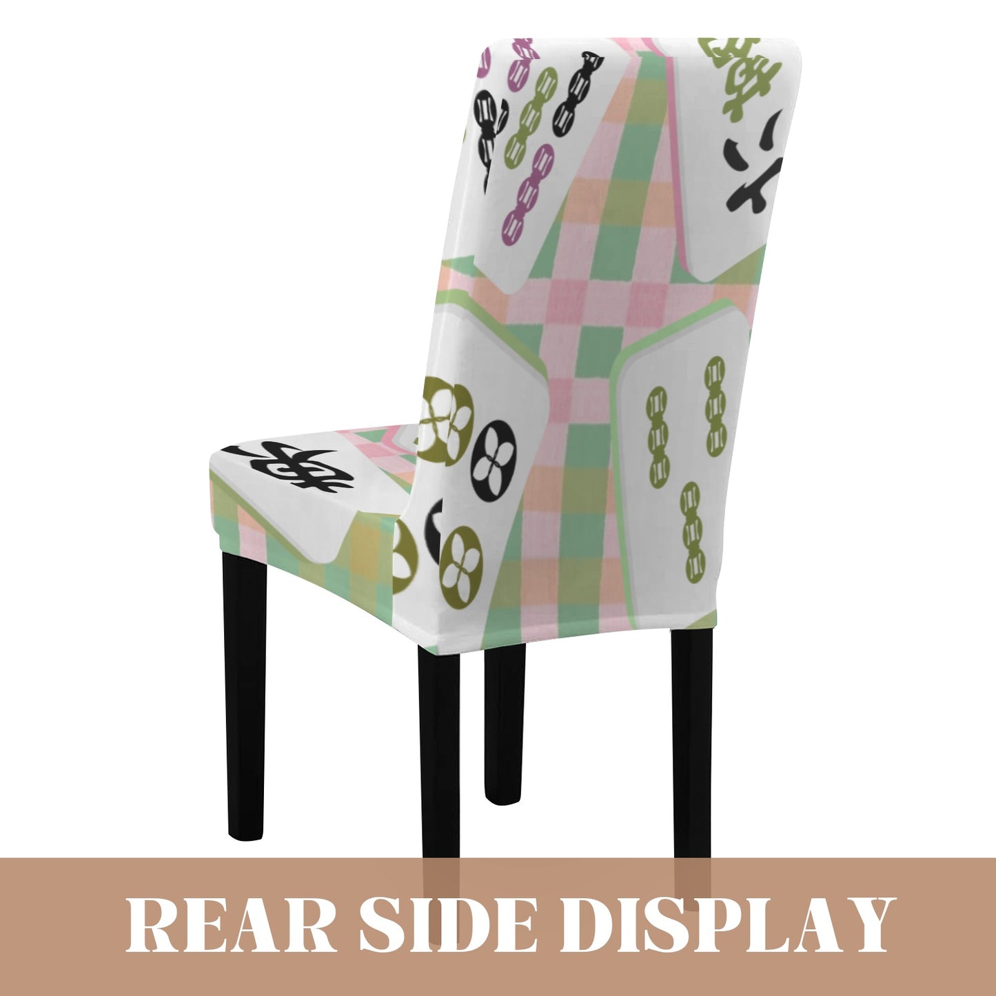 Preppy Mahjong Plaid Chair Covers Custom Chair Cover - Splash of Color Co.