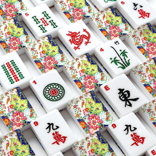 Tobacco Leaf American Mahjong Tiles And Carry Case - Splash Of Mahj And Color Co.