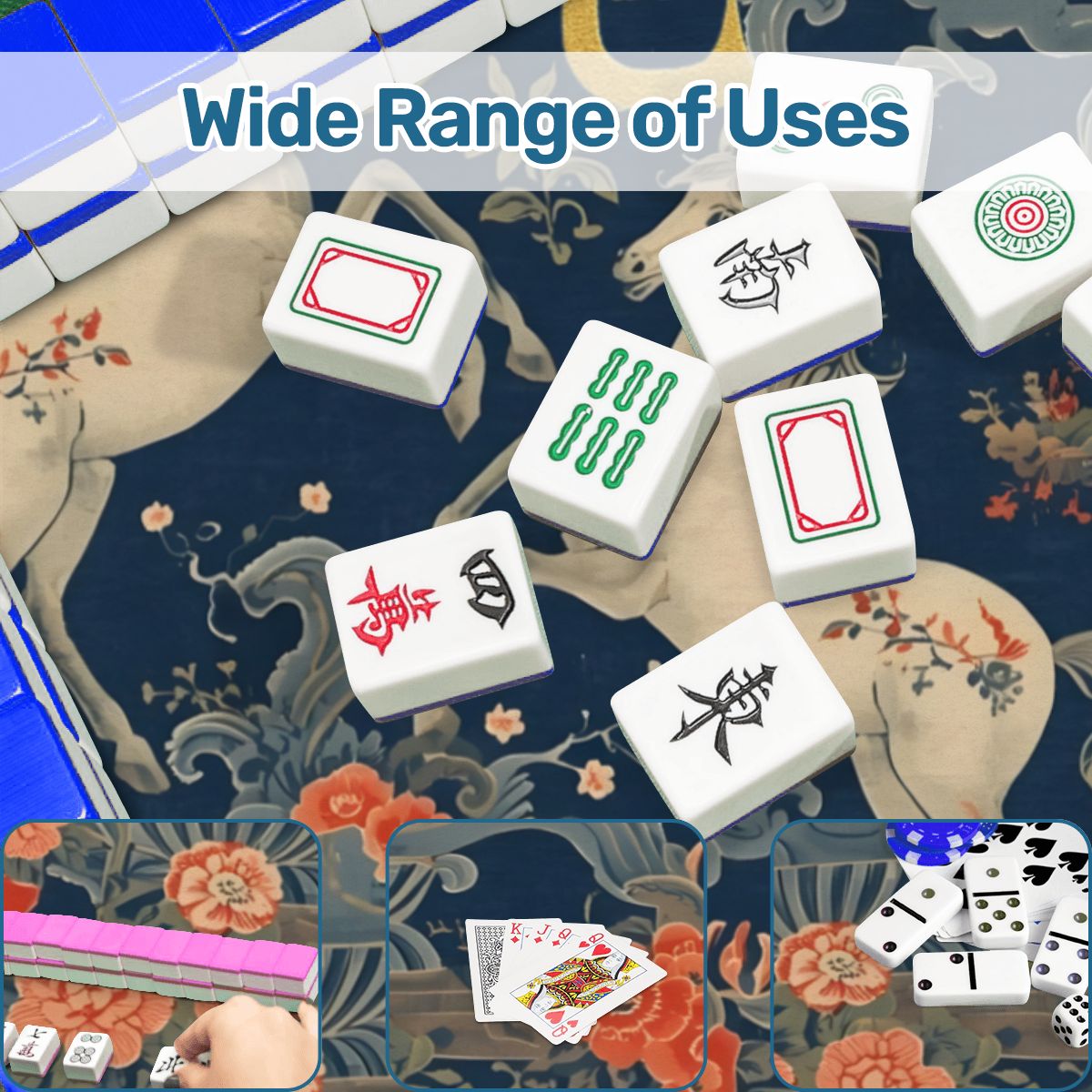 Year Of The Firehorse 2026 Scalloped Mahjong Mat - Splash of Color Co.
