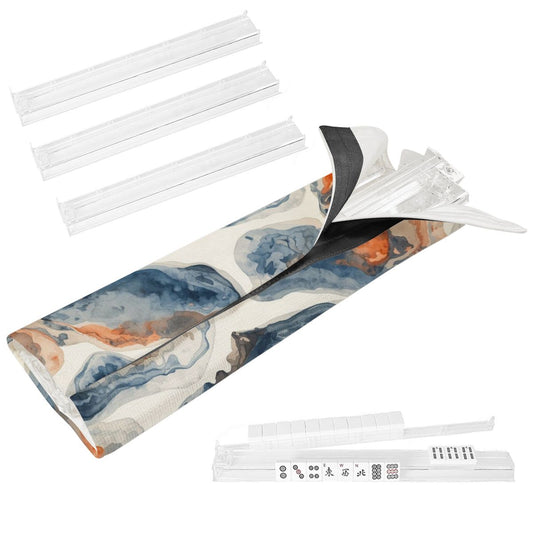 Watercolor Oyster Designed 4 Mahjong Tile Pusher Racks with Bag - Splash of Color Co.