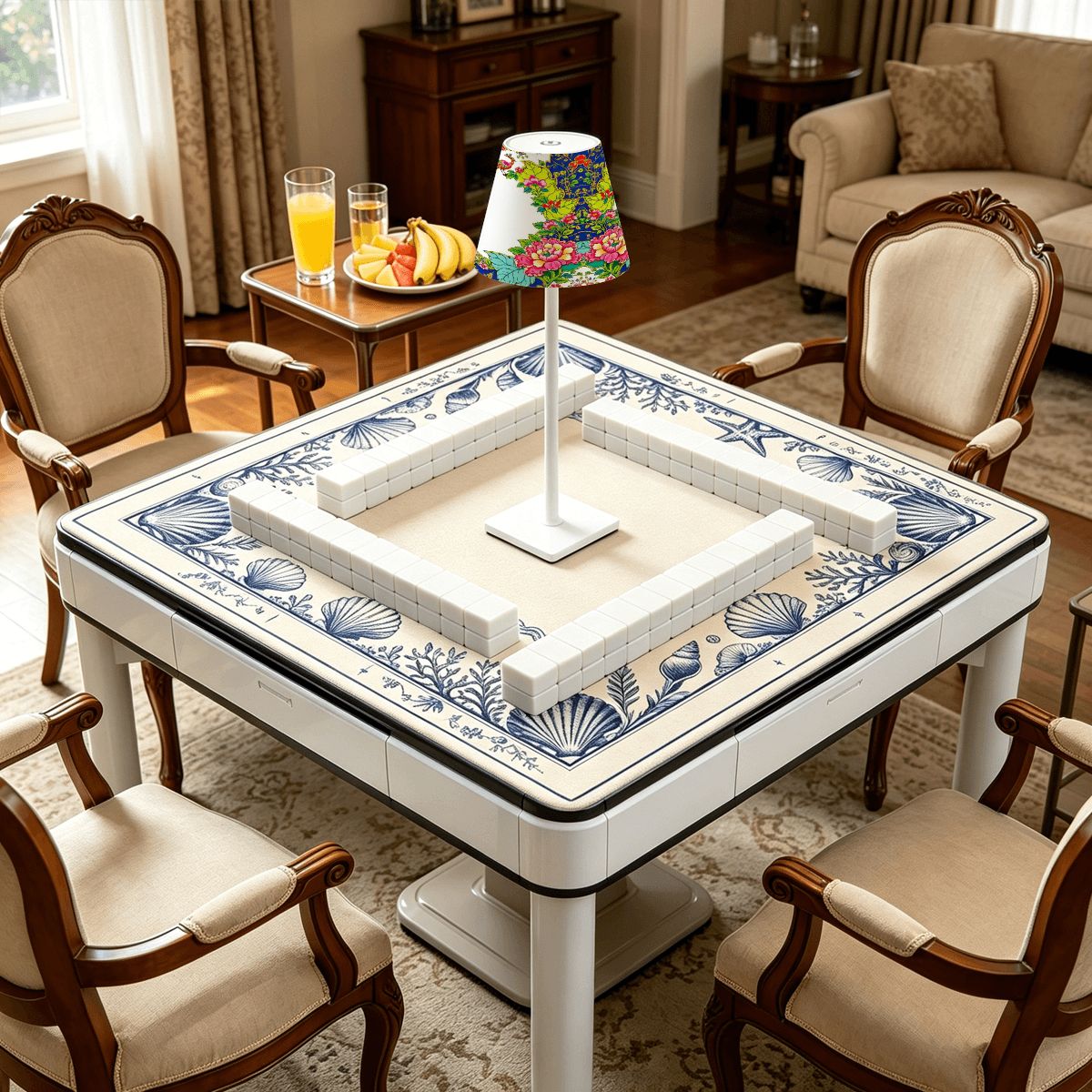Tobacco Leaf Mahjong LED Cordless Table Lamp - Splash of Color Co.