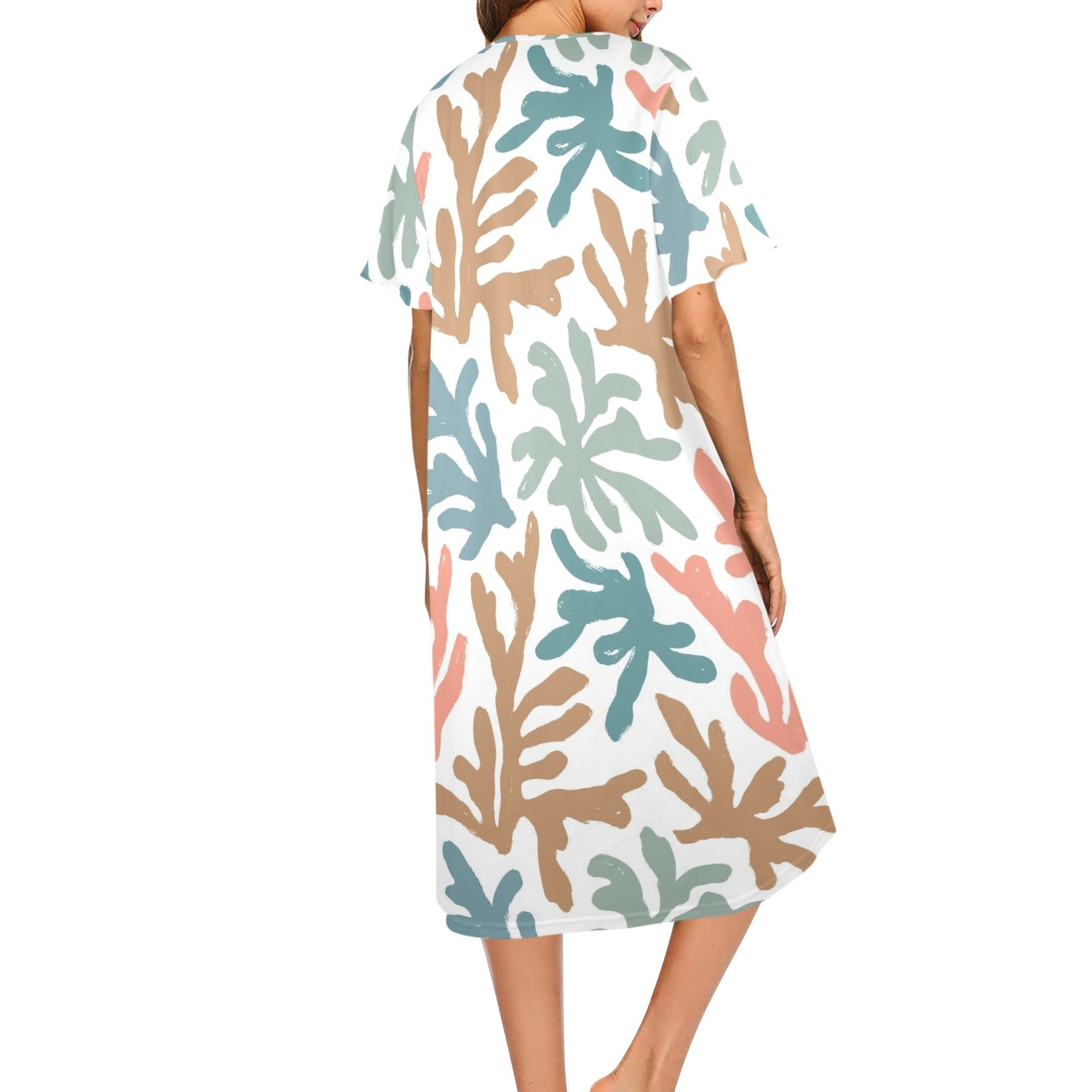 Pung Chow Cheers Mahjong Lover Muummu Dress Quirky, Coral, Blue Mahj Gift Idea