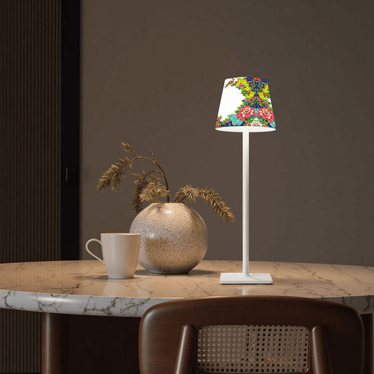 Tobacco Leaf Mahjong LED Cordless Table Lamp - Splash of Color Co.