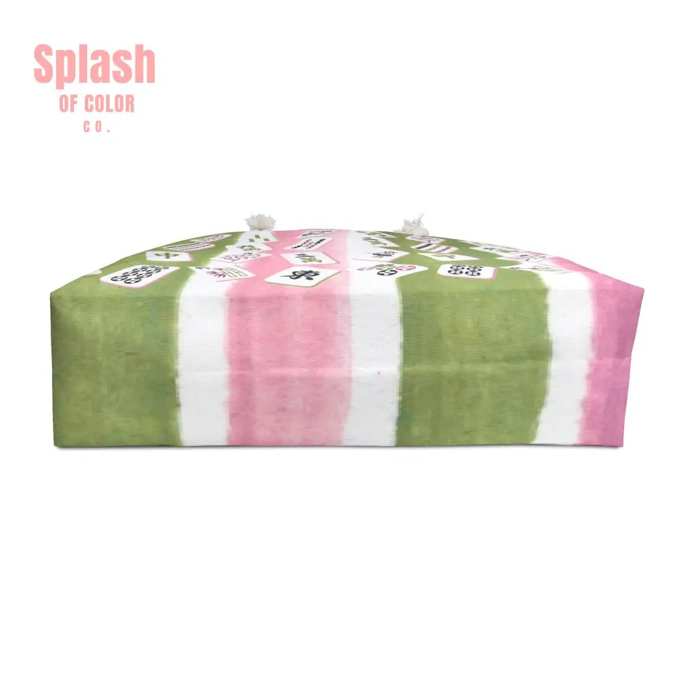 Charming Mahjong Tote Bag Weekender Bag Stylish Travel Tote Unique Gift for Gamers Perfect for Weekend Getaways Trendy