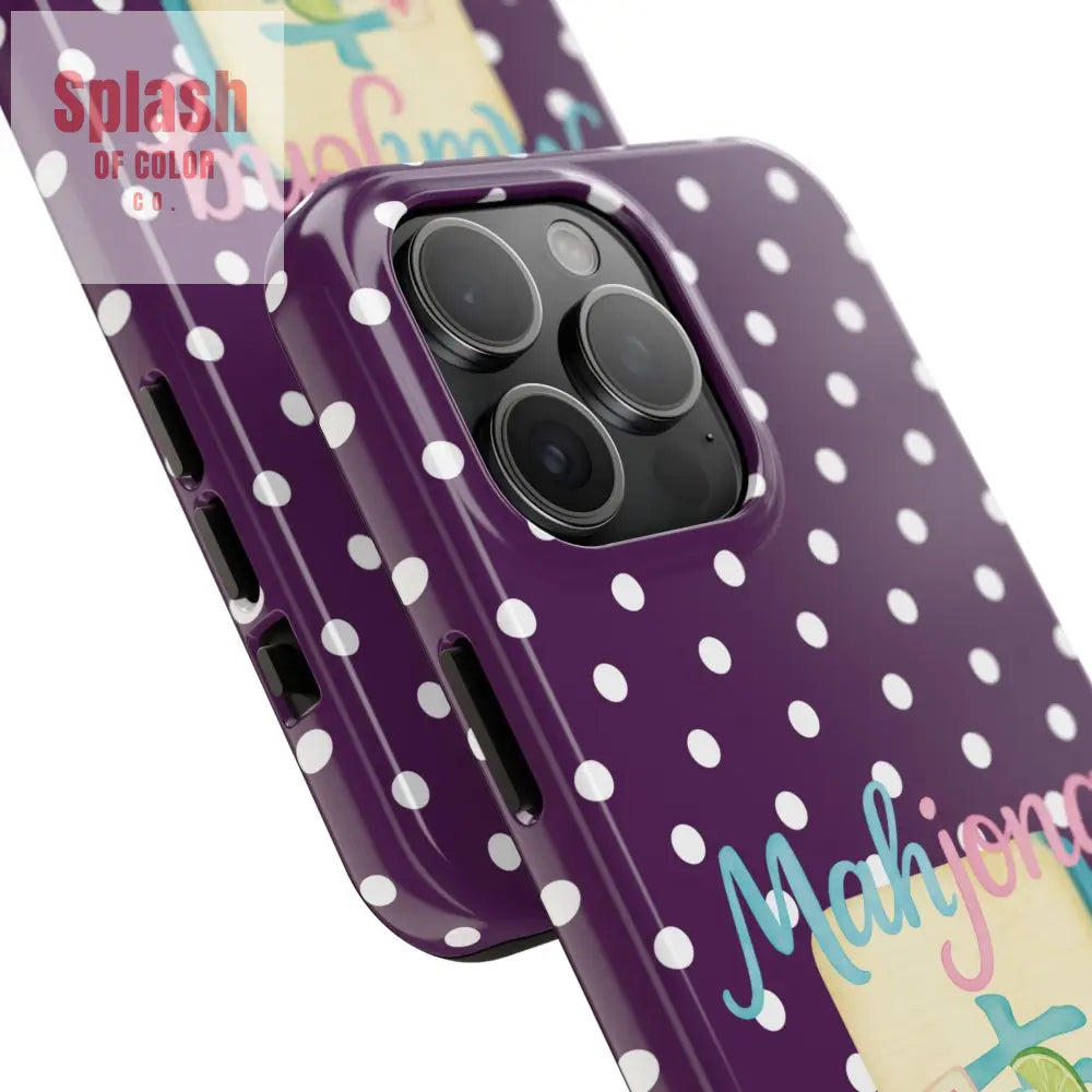 Chic Mahjong Phone Case | Cute Polka Dot Design for Game Lovers Great Gift for Birthdays & Holidays Unique Accessories