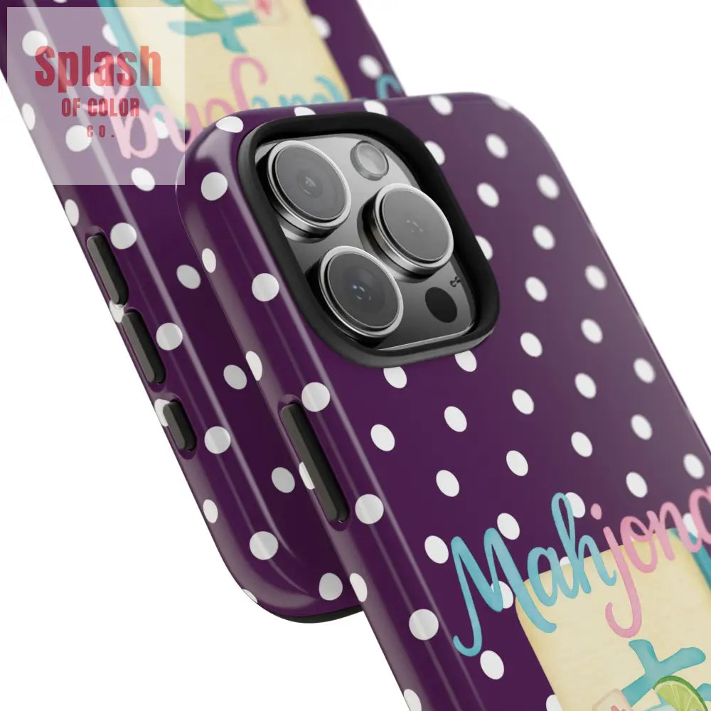 Chic Mahjong Phone Case | Cute Polka Dot Design for Game Lovers Great Gift for Birthdays & Holidays Unique Accessories