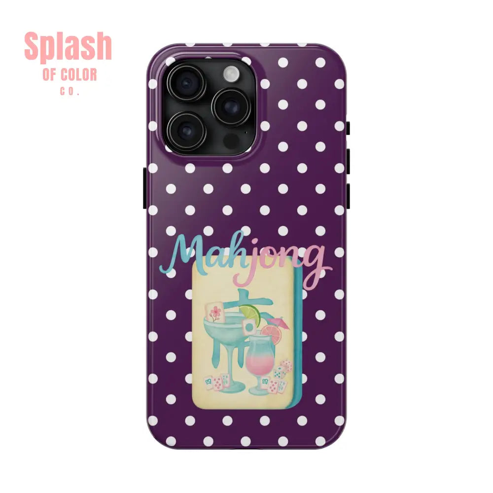 Chic Mahjong Phone Case | Cute Polka Dot Design for Game Lovers Great Gift for Birthdays & Holidays Unique Accessories