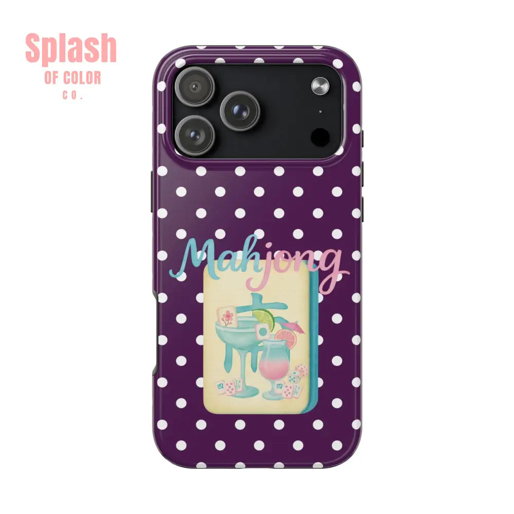 Chic Mahjong Phone Case | Cute Polka Dot Design for Game Lovers Great Gift for Birthdays & Holidays Unique Accessories