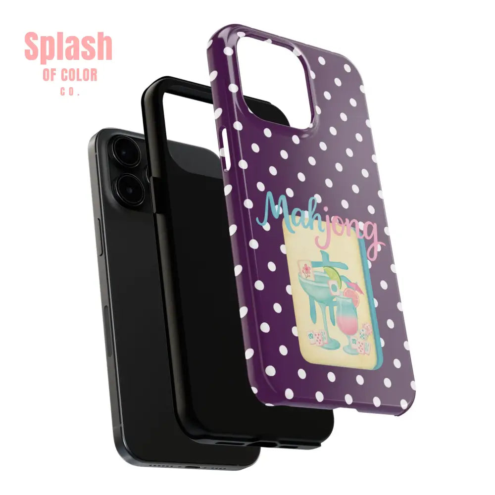 Chic Mahjong Phone Case | Cute Polka Dot Design for Game Lovers Great Gift for Birthdays & Holidays Unique Accessories