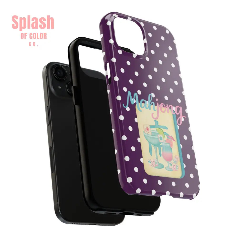 Chic Mahjong Phone Case | Cute Polka Dot Design for Game Lovers Great Gift for Birthdays & Holidays Unique Accessories