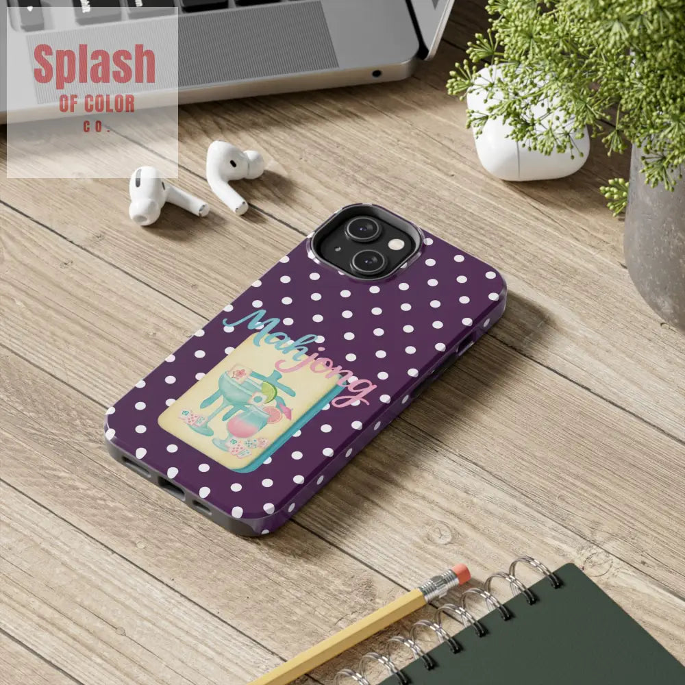 Chic Mahjong Phone Case | Cute Polka Dot Design for Game Lovers Great Gift for Birthdays & Holidays Unique Accessories