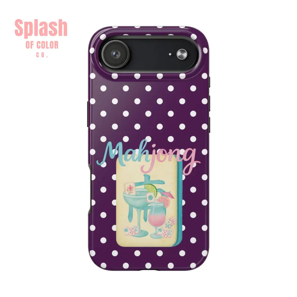 Chic Mahjong Phone Case | Cute Polka Dot Design for Game Lovers Great Gift for Birthdays & Holidays Unique Accessories
