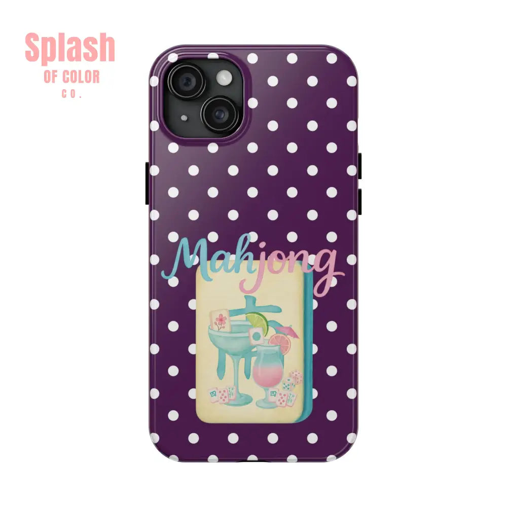 Chic Mahjong Phone Case | Cute Polka Dot Design for Game Lovers Great Gift for Birthdays & Holidays Unique Accessories