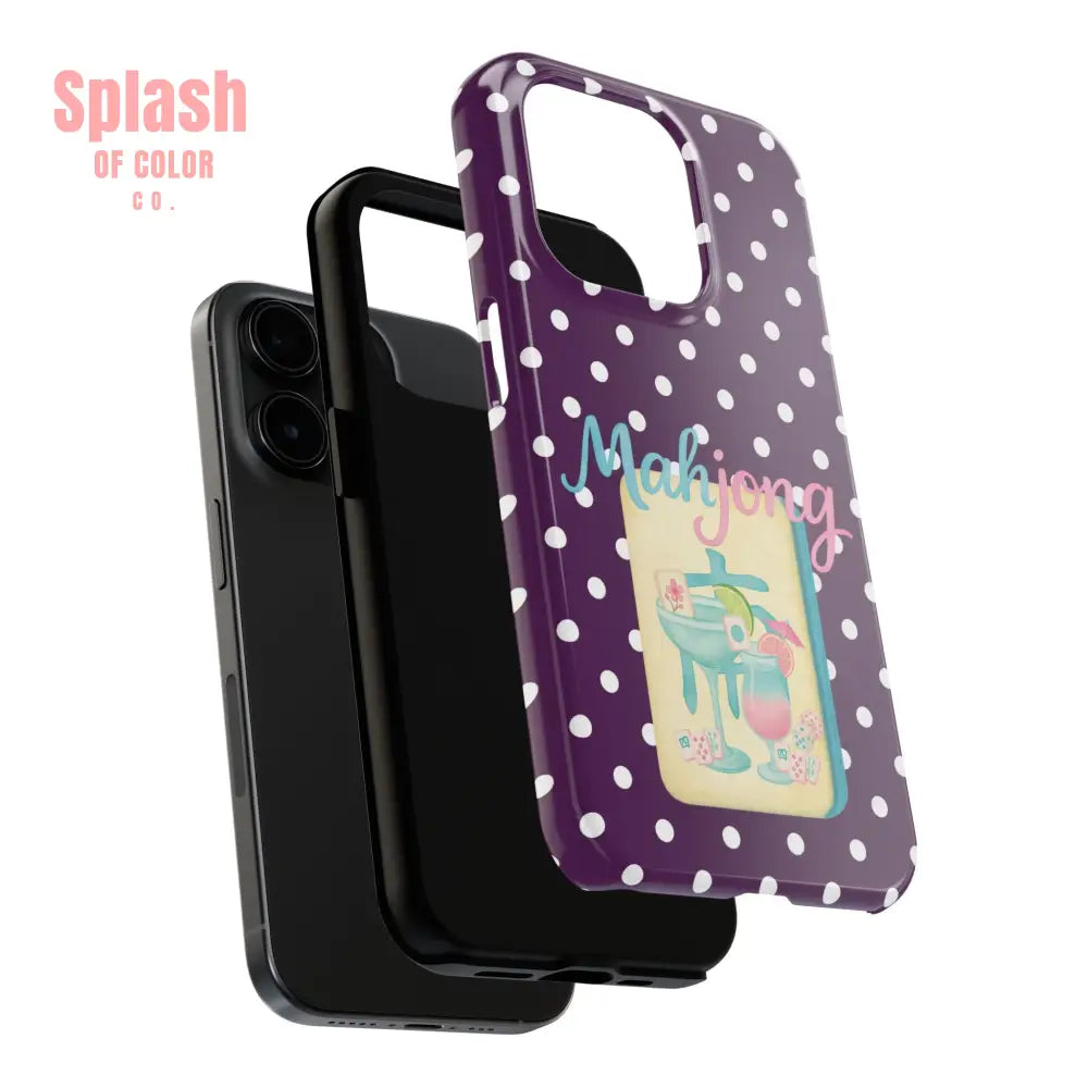 Chic Mahjong Phone Case | Cute Polka Dot Design for Game Lovers Great Gift for Birthdays & Holidays Unique Accessories