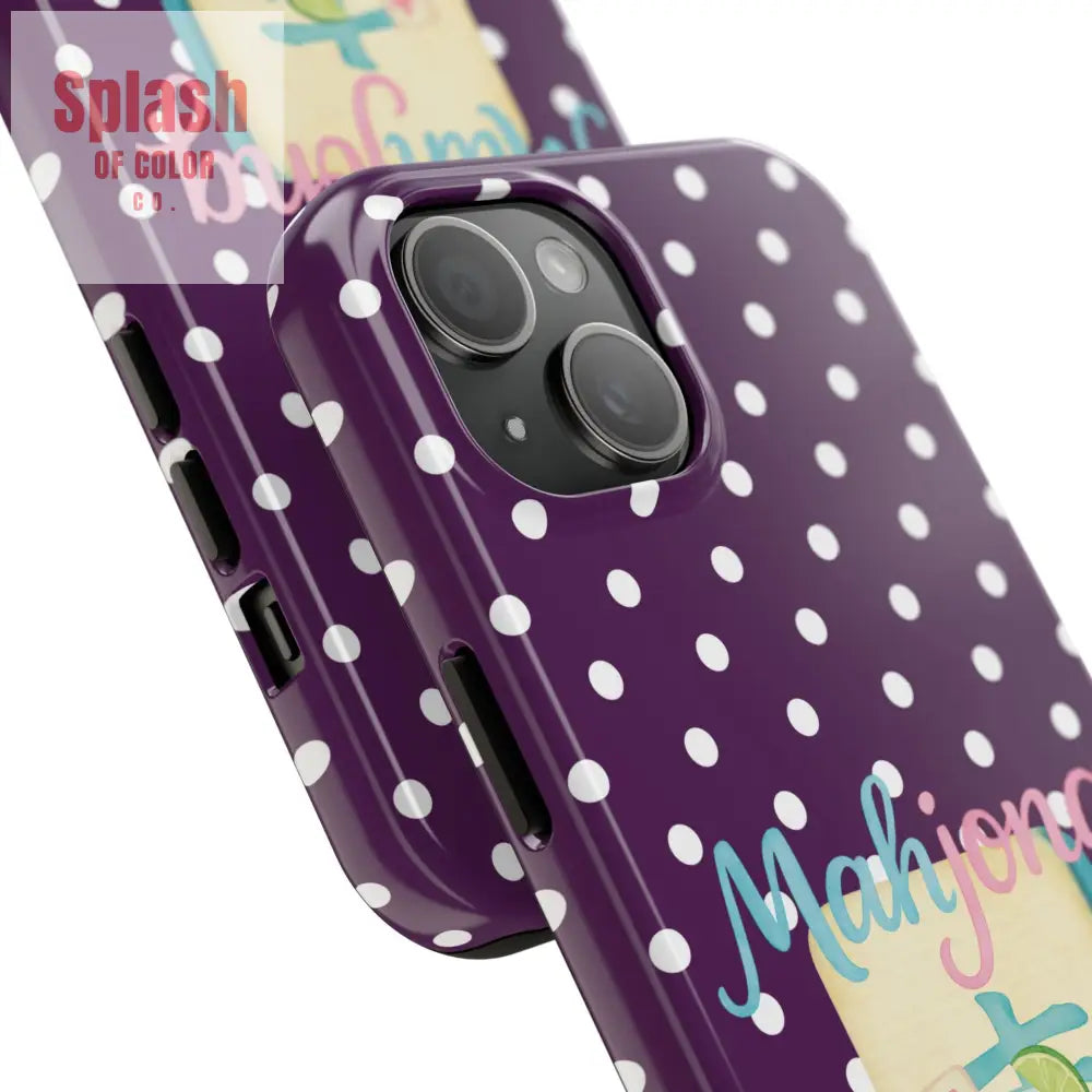 Chic Mahjong Phone Case | Cute Polka Dot Design for Game Lovers Great Gift for Birthdays & Holidays Unique Accessories
