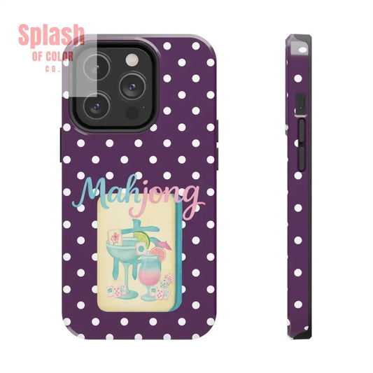 Chic Mahjong Phone Case | Cute Polka Dot Design for Game Lovers, Great Gift for Birthdays & Holidays, Unique Accessories - Splash of Color co.