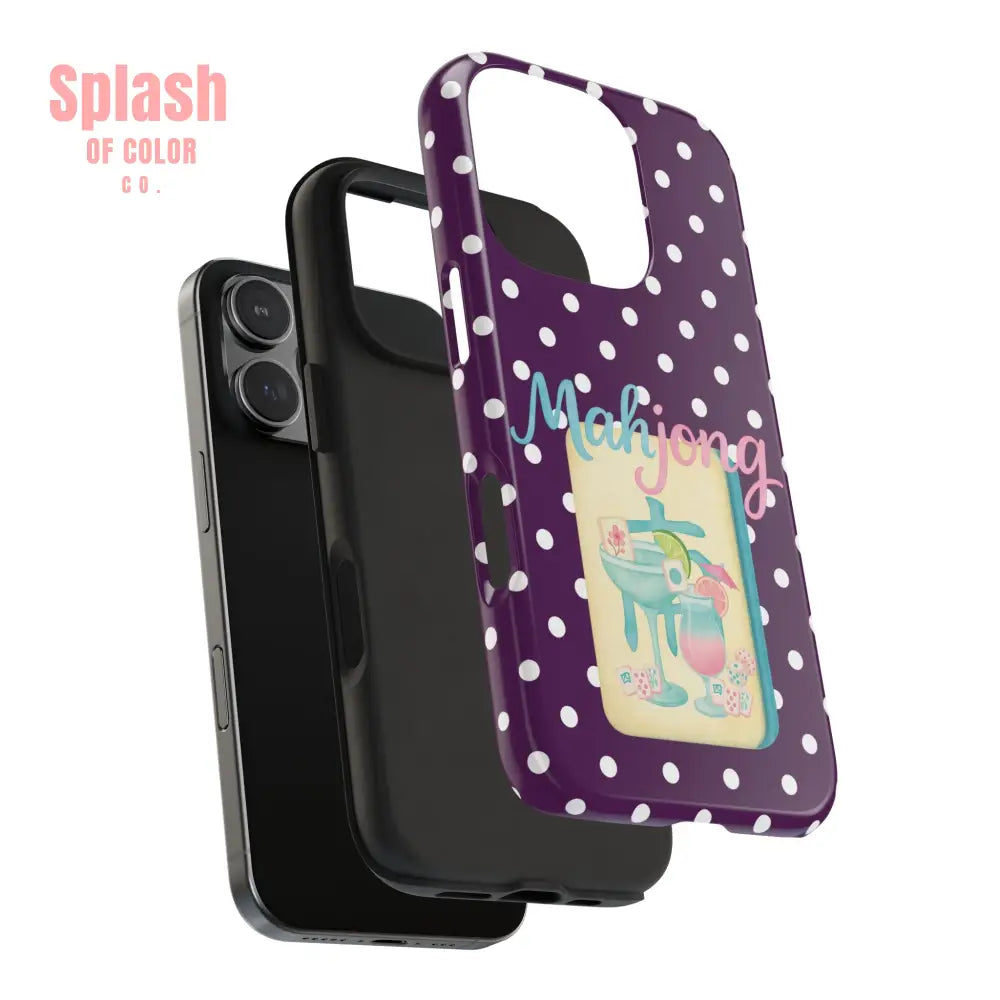 Chic Mahjong Phone Case | Cute Polka Dot Design for Game Lovers Great Gift for Birthdays & Holidays Unique Accessories