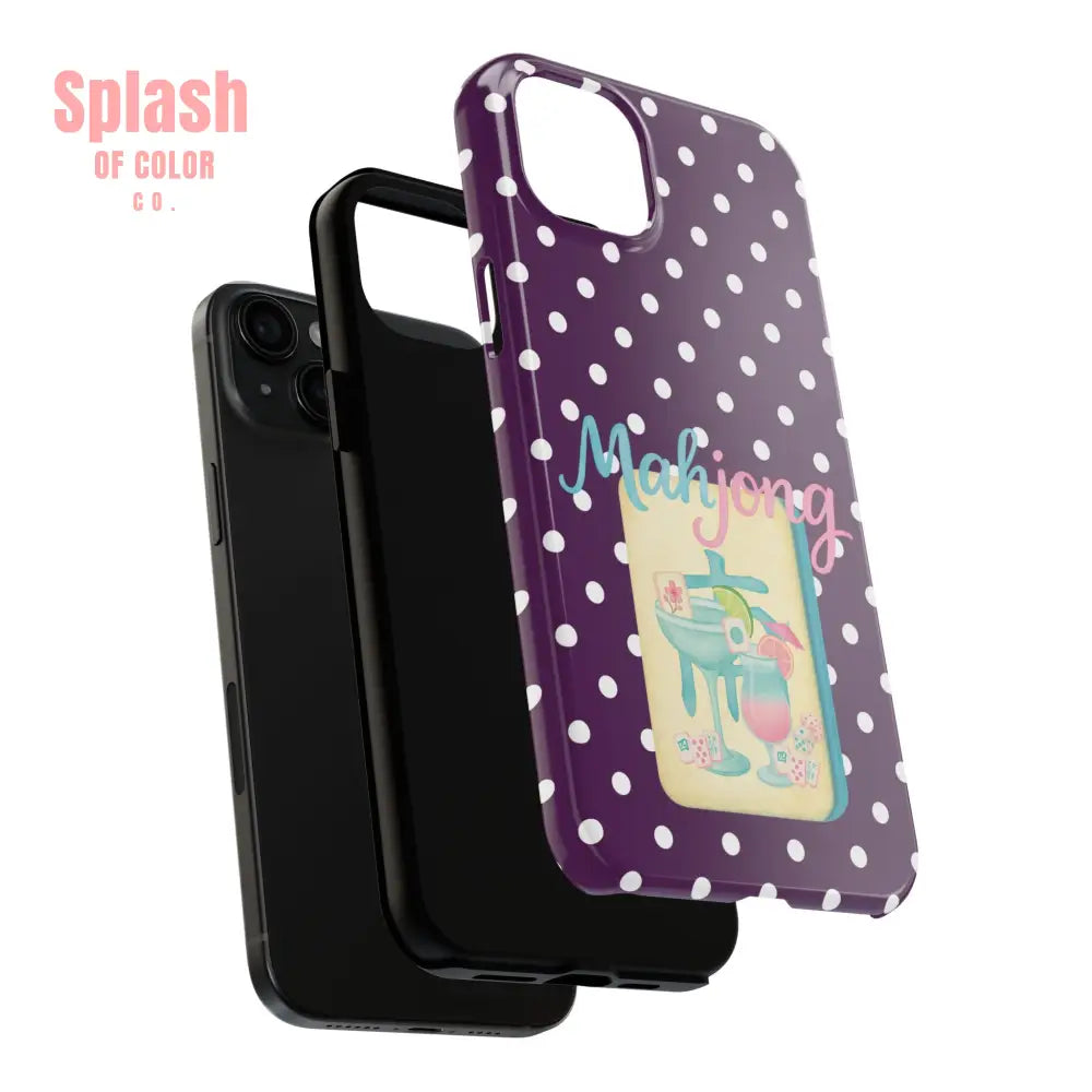 Chic Mahjong Phone Case | Cute Polka Dot Design for Game Lovers Great Gift for Birthdays & Holidays Unique Accessories